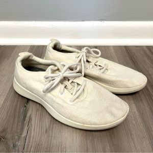 Allbirds Sneakers Women’s 9 Natural White Ivory Lace Up Merino Wool Runners
